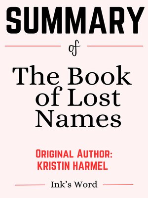cover image of Study Guide of the Book of Lost Names by Kristin Harmel